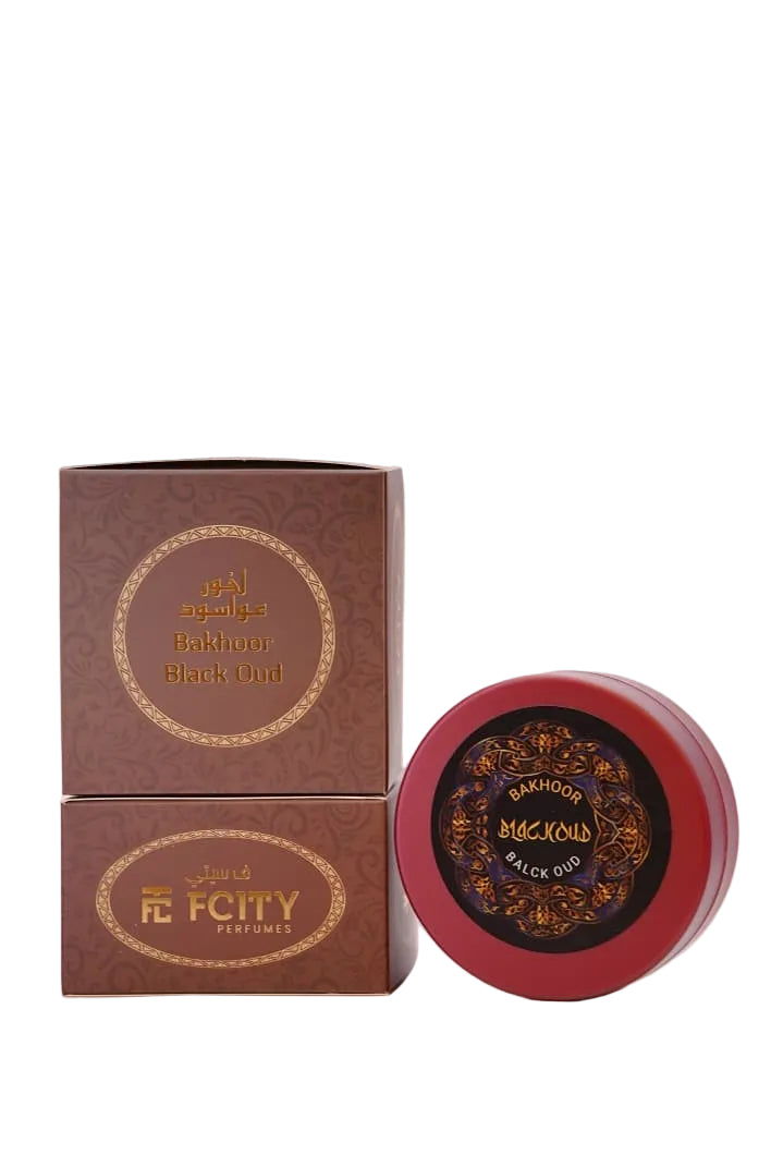 Red and brown containers with gold text on a white background