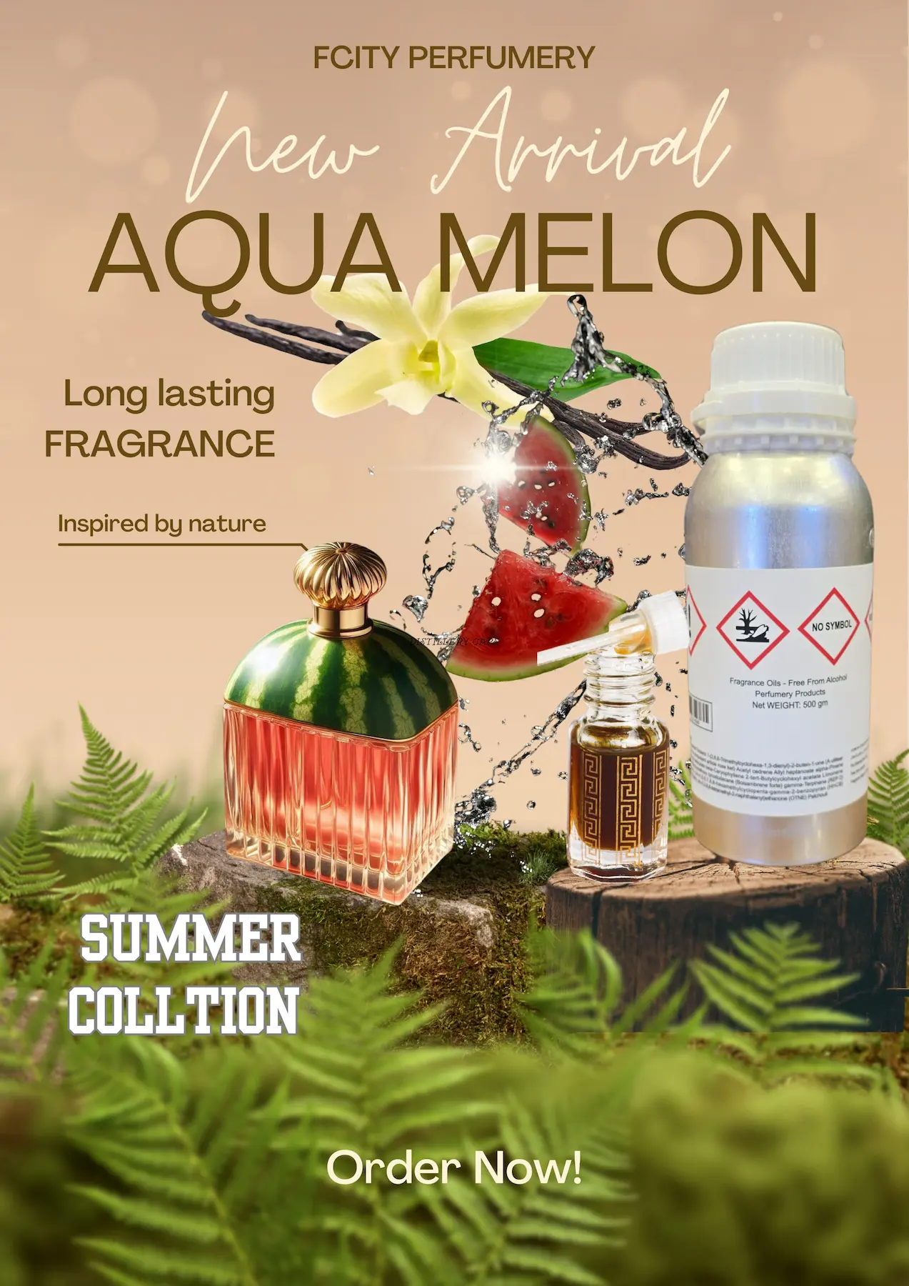 Melon Perfume - A light, refreshing fragrance ideal for summer days.